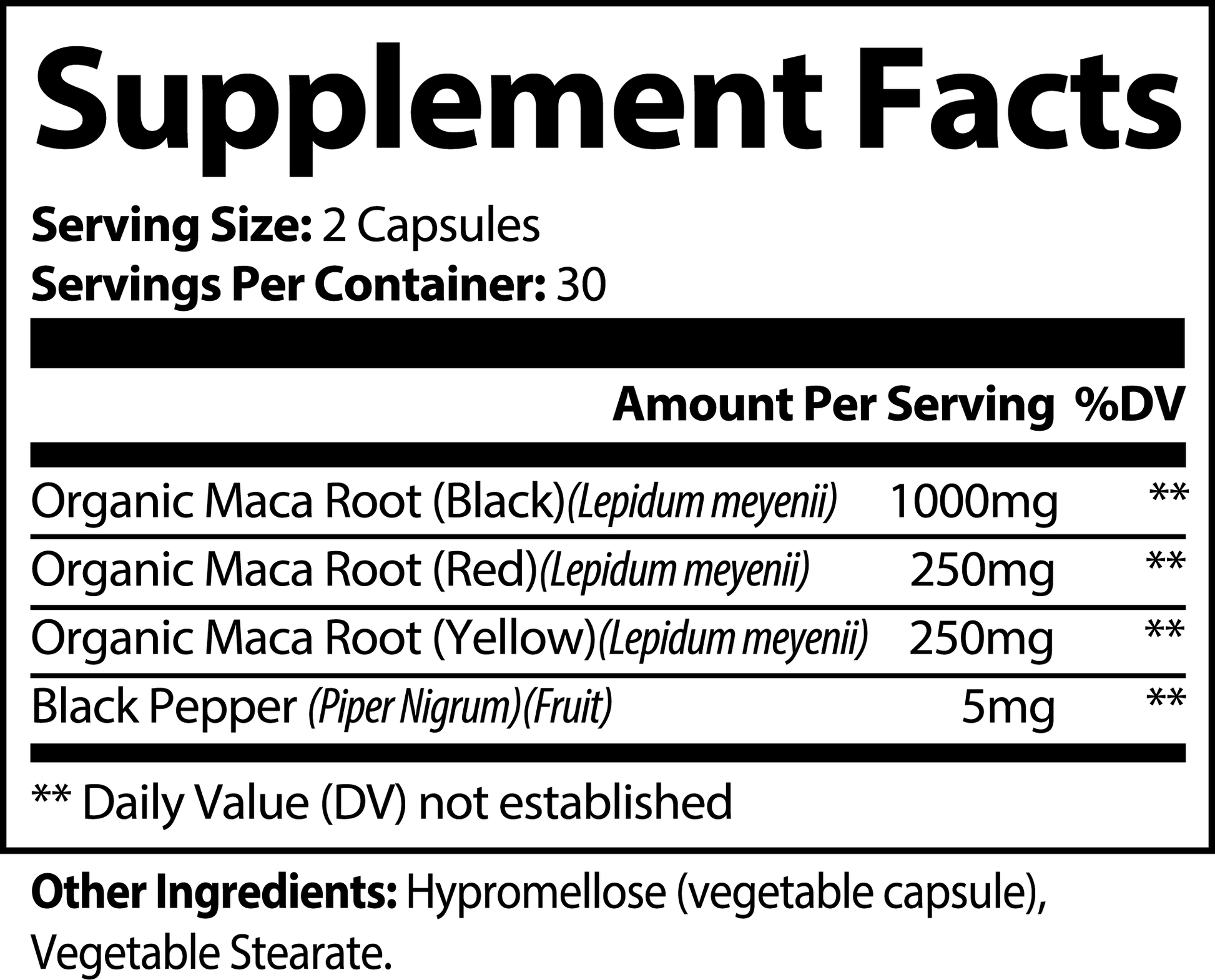 Maca Root Supplement | Maca Plus Vitamin Supplement | Herba Boost